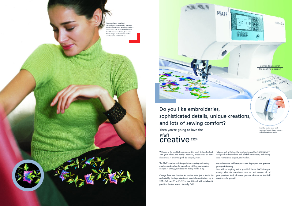 Creative, Pfaff | Pfaff CREATIVE 2124 User Manual | Page 2 / 7