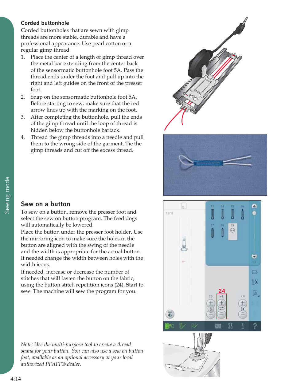 Pfaff Sewing Machine User Manual | Page 14 / 18