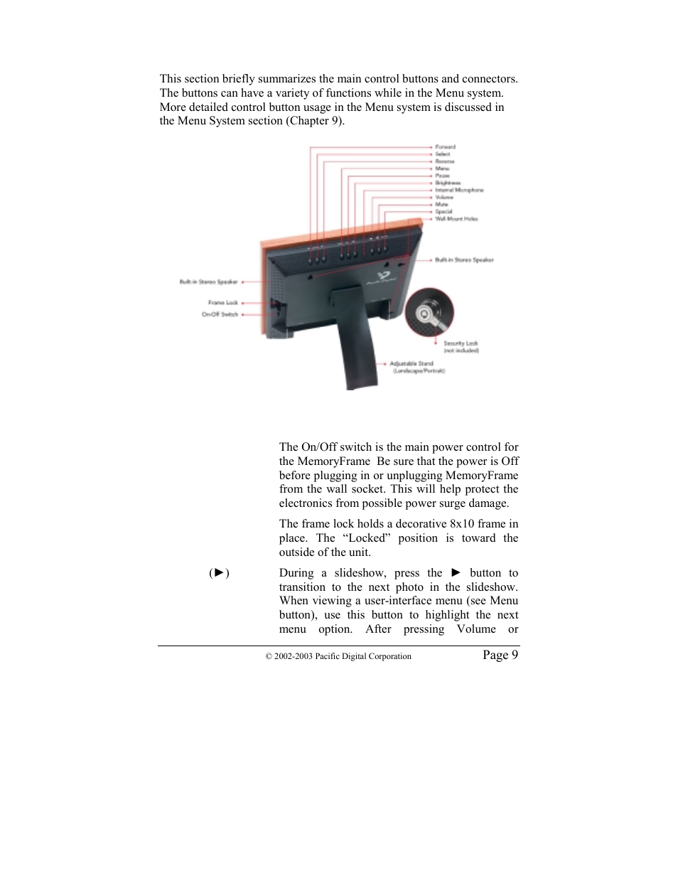 Control buttons and connectors, Help - about digital pixmaster | Pacific Digital MF-810 User Manual | Page 12 / 68