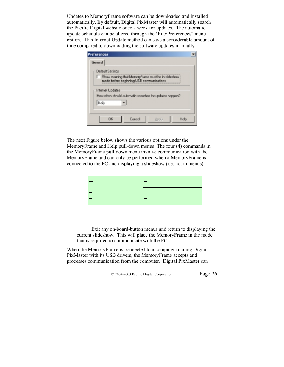 6 transferring slideshows to/from memoryframe | Pacific Digital MF-810 User Manual | Page 29 / 68