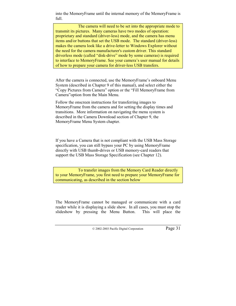 Connecting a usb card-reader or thumb-drive | Pacific Digital MF-810 User Manual | Page 34 / 68