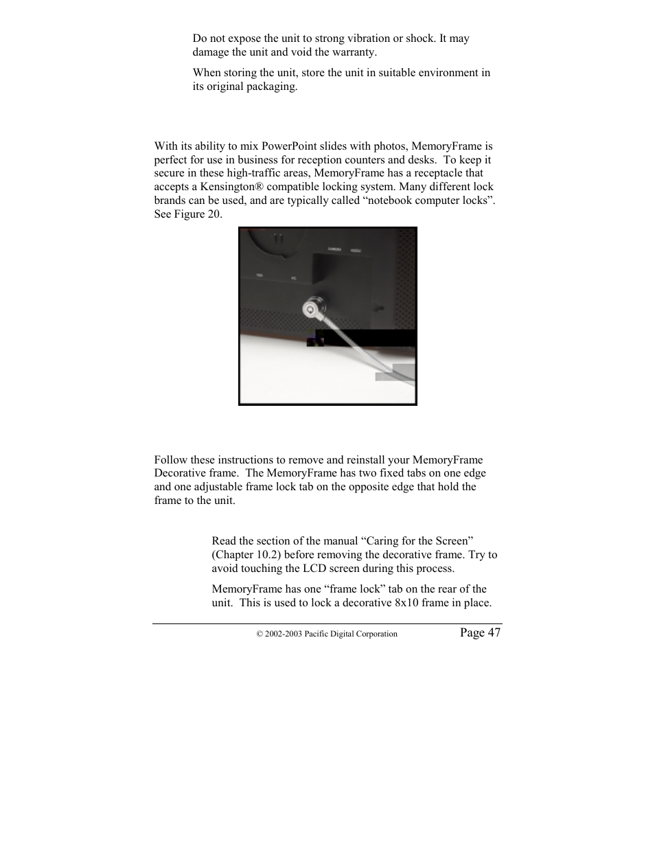Purchasing standard 8x10 frames from, Troubleshooting / faq | Pacific Digital MF-810 User Manual | Page 50 / 68