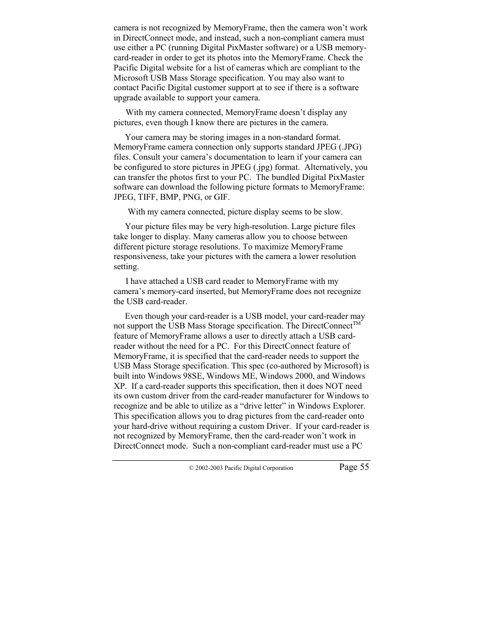 Pacific Digital MF-810 User Manual | Page 58 / 68