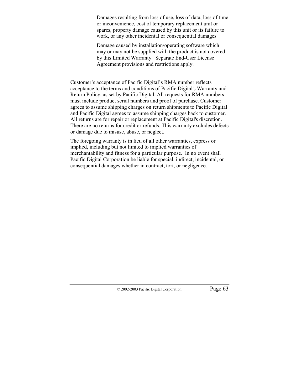 Pacific Digital MF-810 User Manual | Page 66 / 68