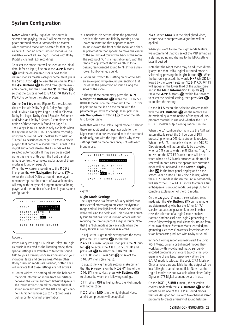 System configuration | Pacific Digital AVR 635 User Manual | Page 23 / 58