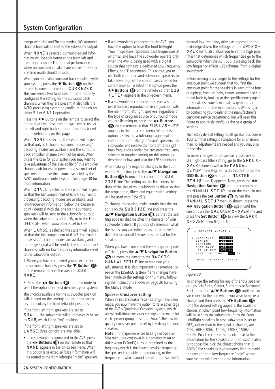 System configuration | Pacific Digital AVR 635 User Manual | Page 28 / 58