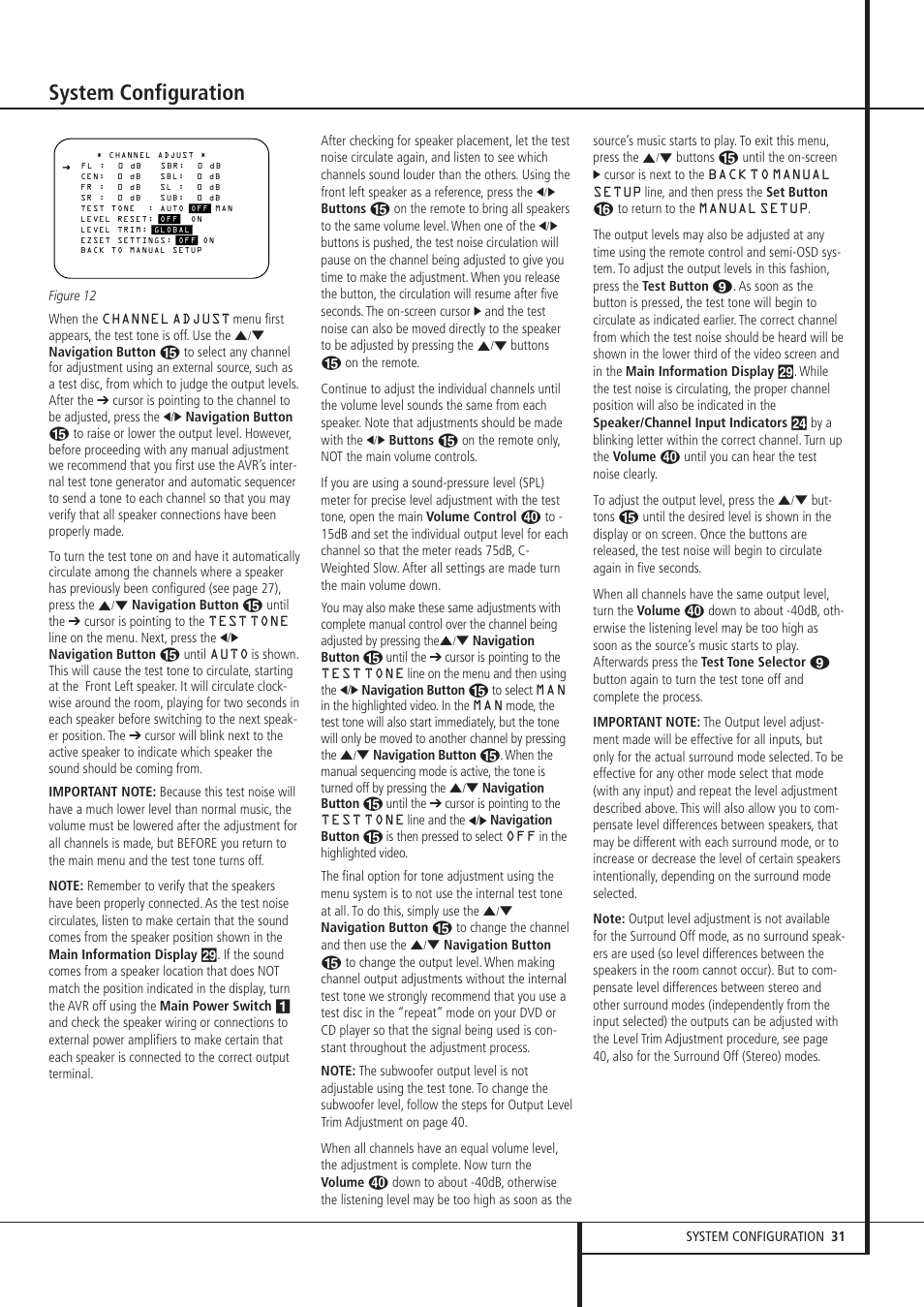 System configuration | Pacific Digital AVR 635 User Manual | Page 31 / 58