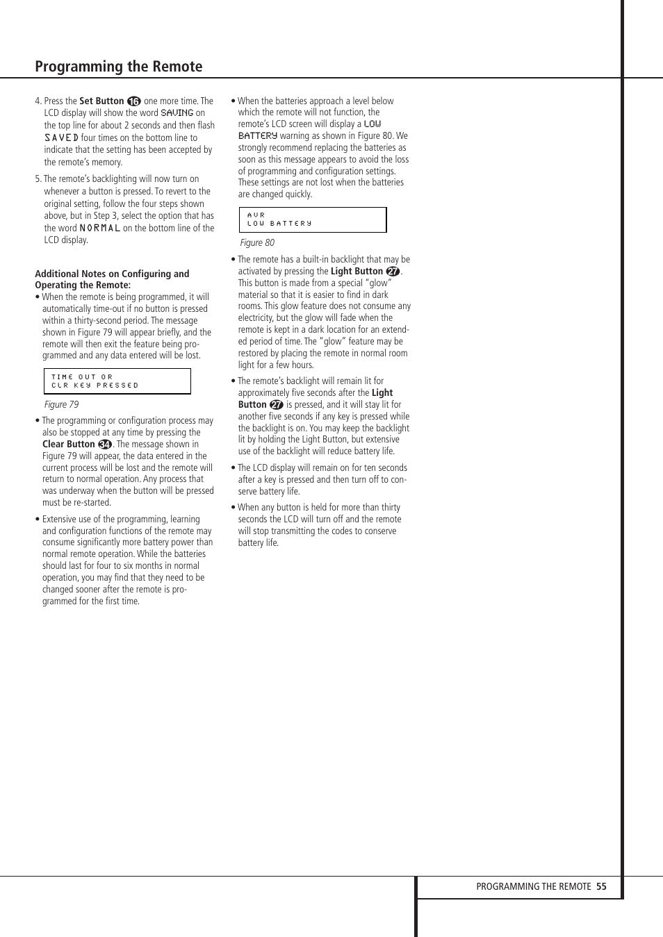 Programming the remote | Pacific Digital AVR 635 User Manual | Page 55 / 58