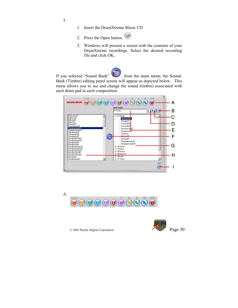 5 sound bank timbre editing panel | Pacific Digital DrumXtreme User Manual | Page 33 / 56