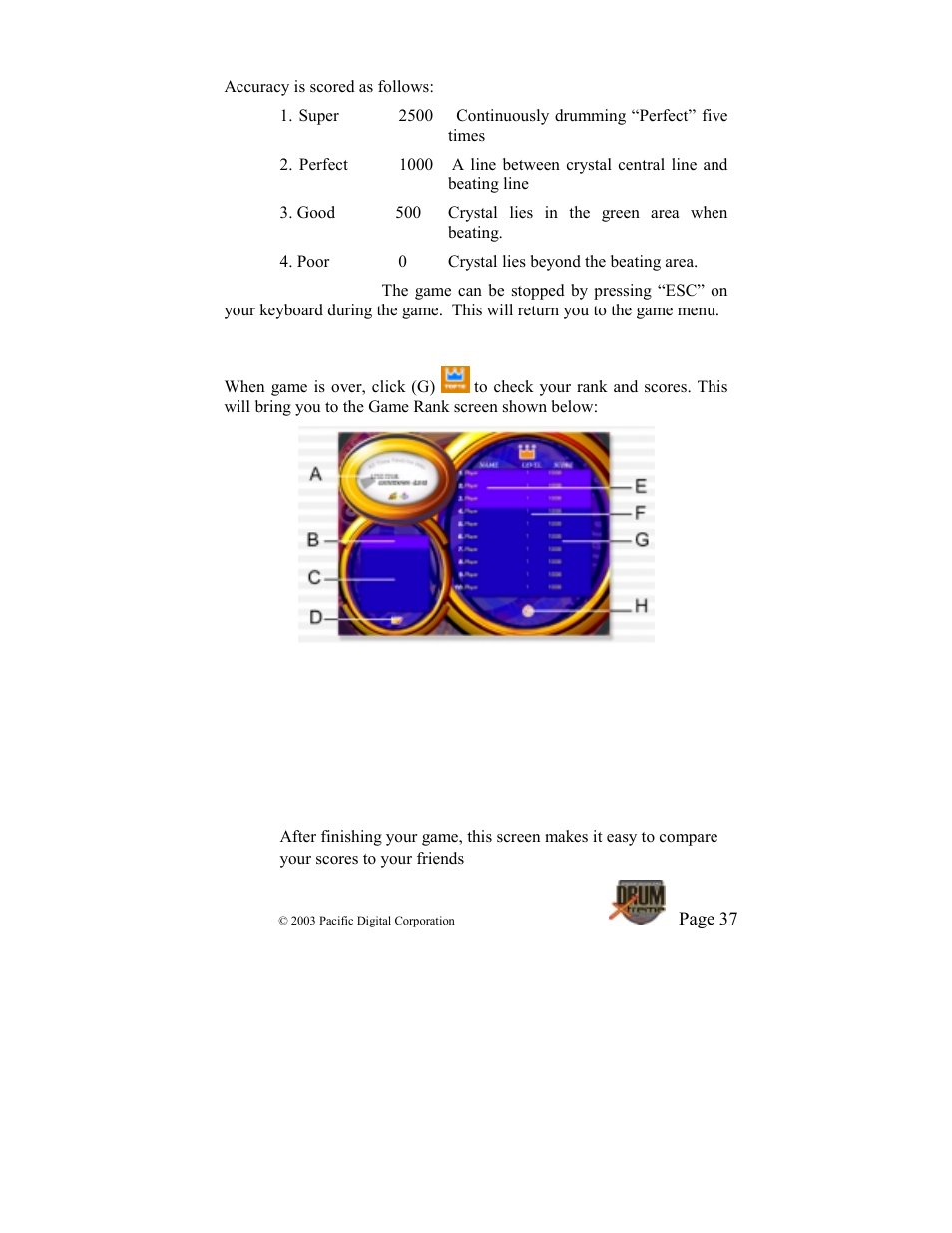 2 game rank | Pacific Digital DrumXtreme User Manual | Page 40 / 56