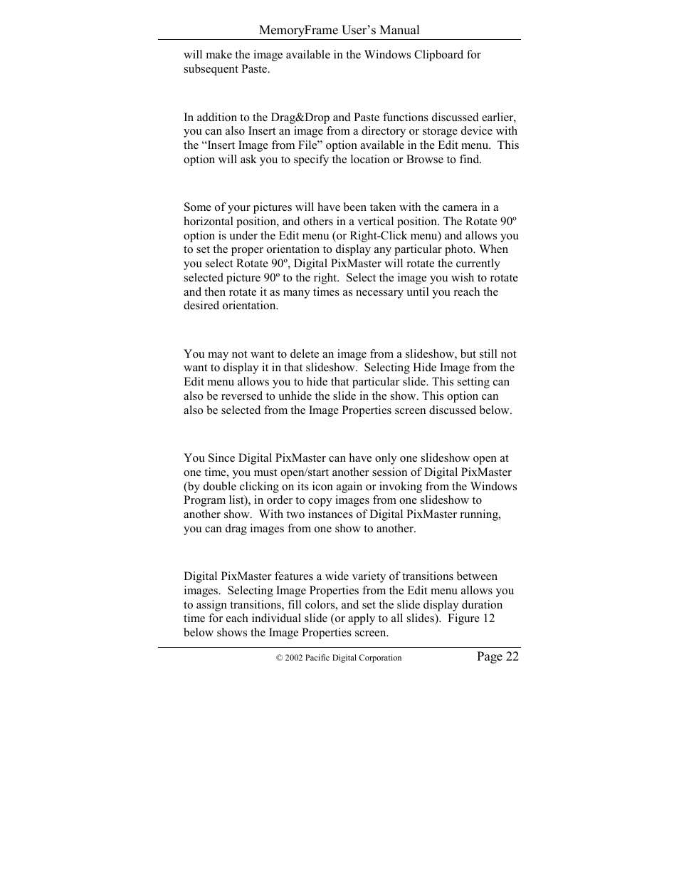 Pacific Digital Digital Pacific USB Digital Photo Frame MemoryFrame User Manual | Page 25 / 63