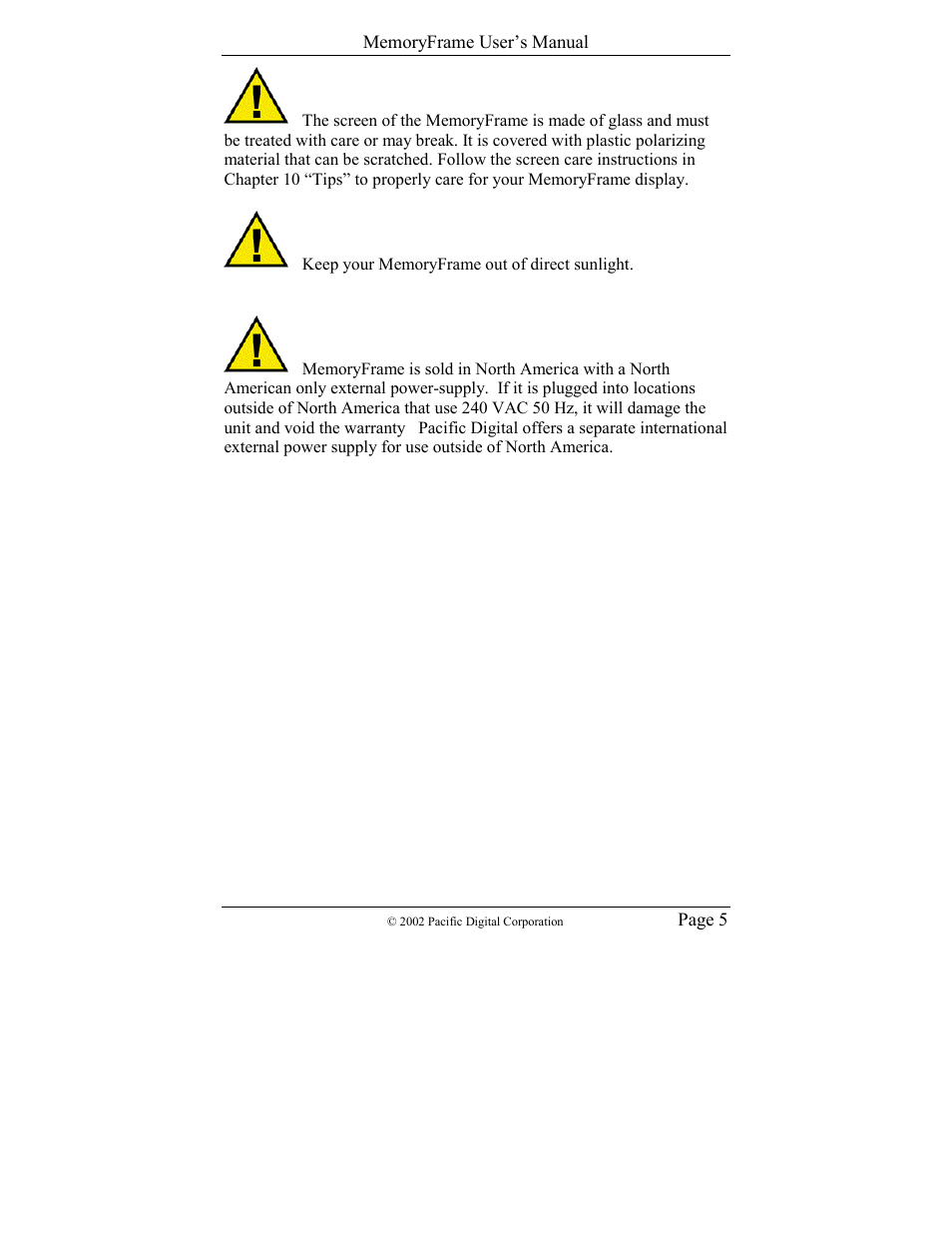 Pacific Digital Digital Pacific USB Digital Photo Frame MemoryFrame User Manual | Page 8 / 63