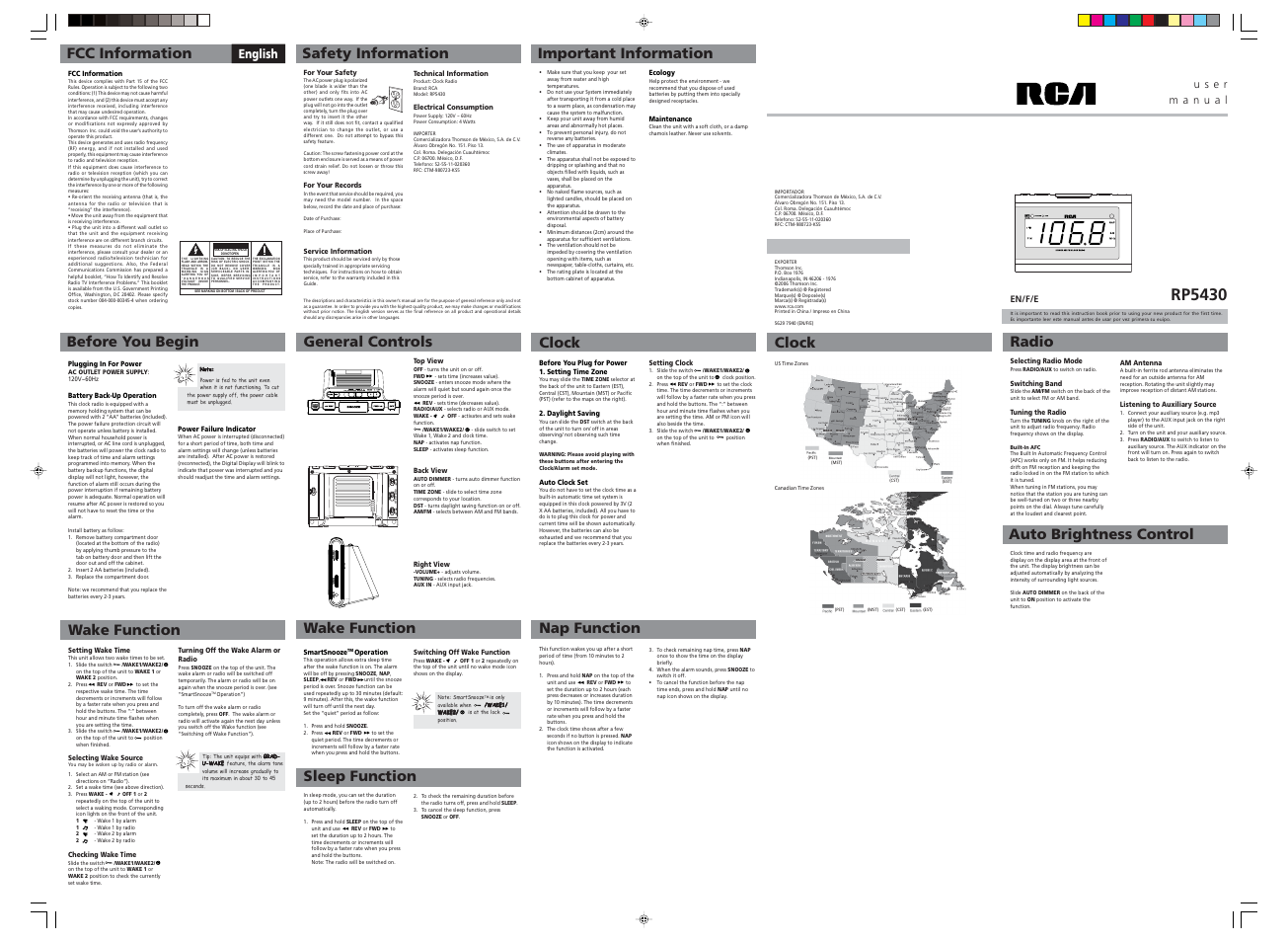 Pacific Digital RP5430 User Manual | 1 page