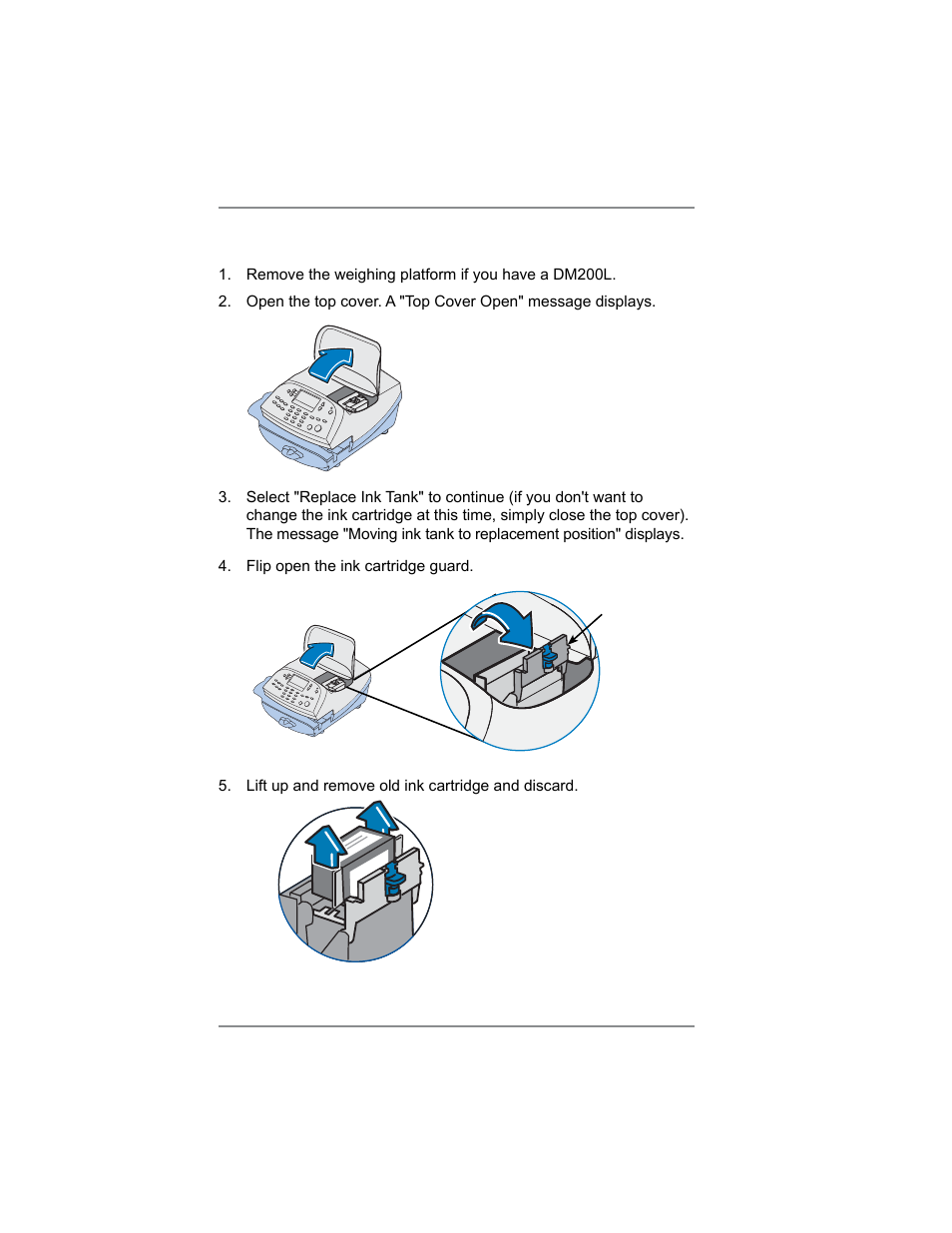 Replacing the ink cartridge, 10 • maintenance | Pitney Bowes DM100i User Manual | Page 120 / 159