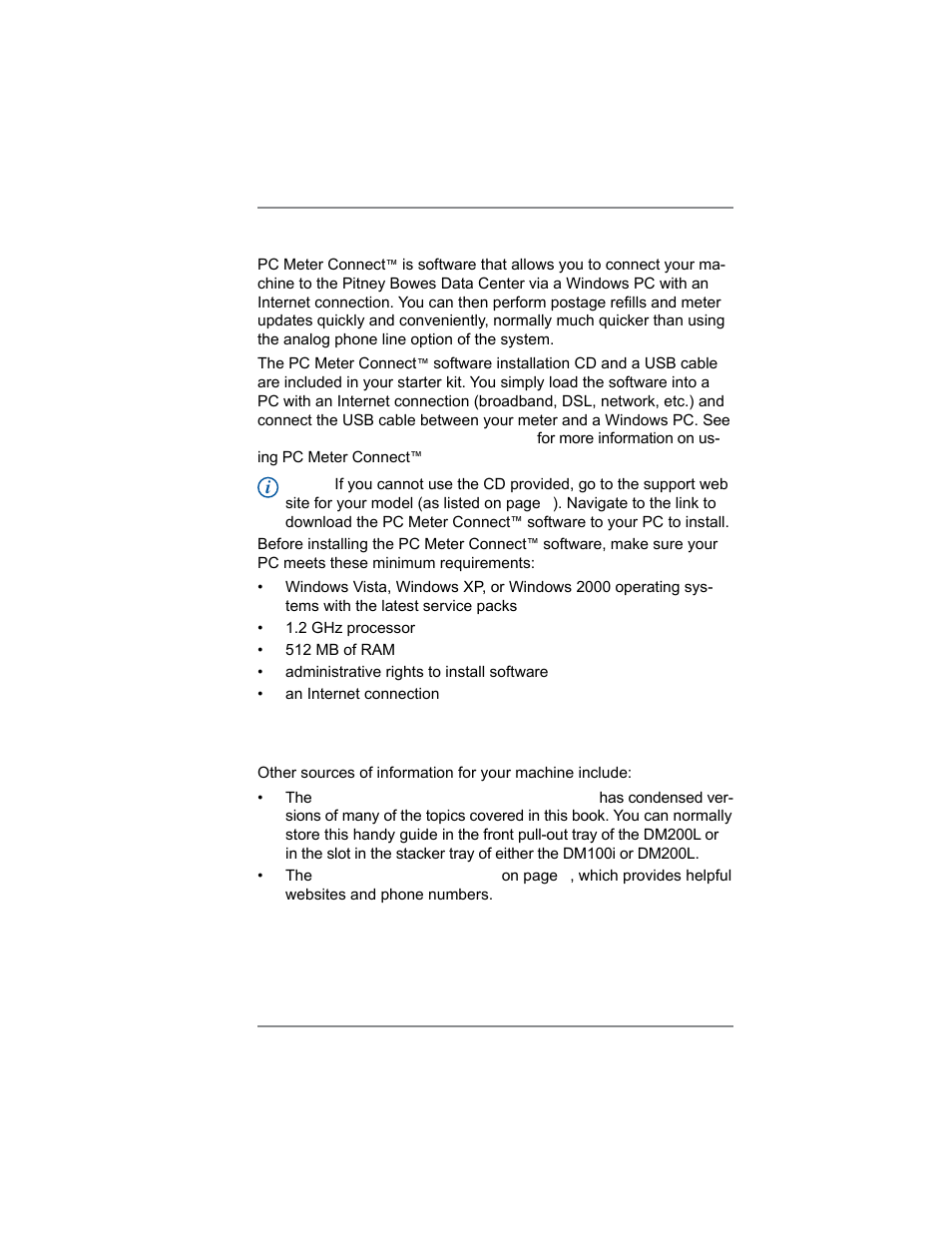 About pc meter connect, Other sources of information, 1 • introduction | Pitney Bowes DM100i User Manual | Page 17 / 159