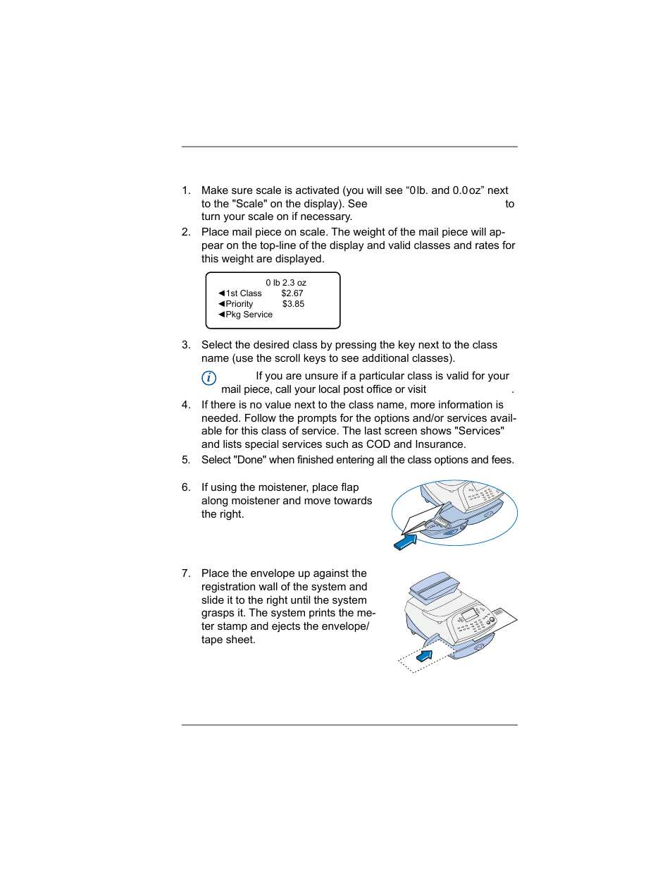 Using the weighing platform (scale), 3 • running mail | Pitney Bowes DM100i User Manual | Page 35 / 159