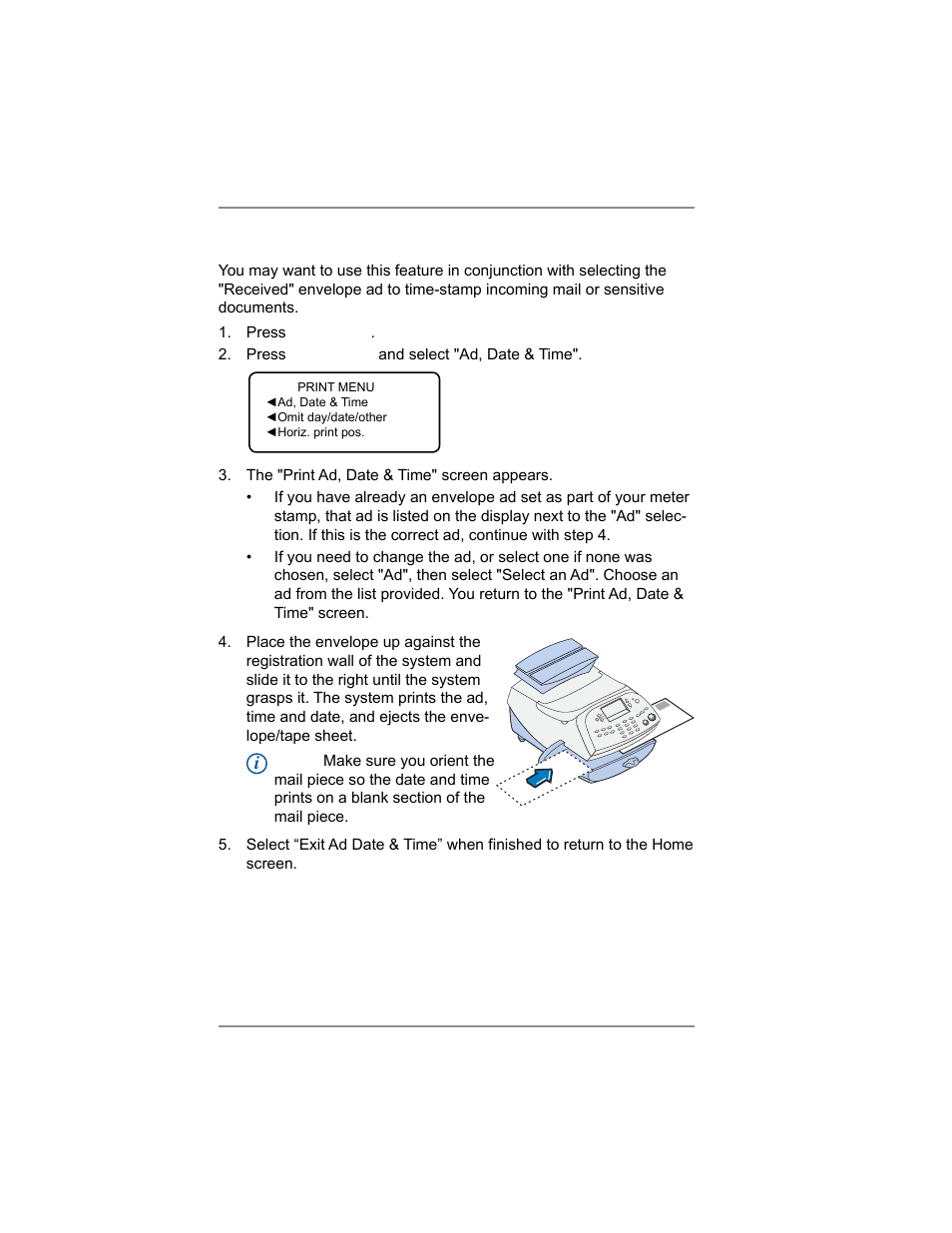 4 • printing options | Pitney Bowes DM100i User Manual | Page 48 / 159