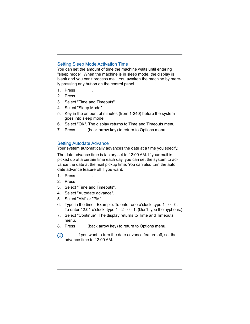 7 • system options | Pitney Bowes DM100i User Manual | Page 76 / 159