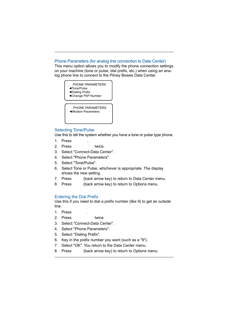 7 • system options | Pitney Bowes DM100i User Manual | Page 86 / 159