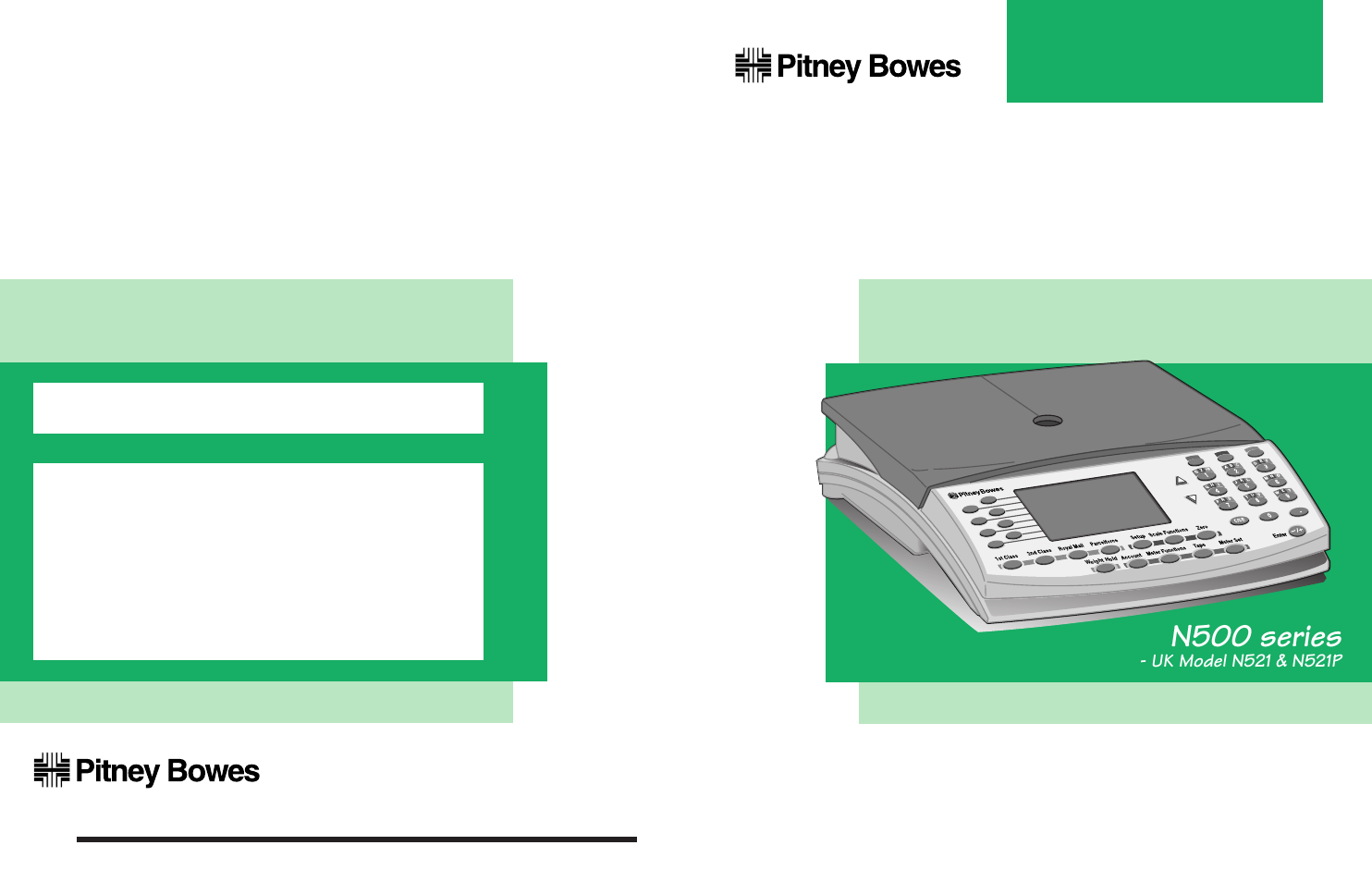 Operating guide, Electronic postal scale n500 series | Pitney Bowes N521P User Manual | Page 30 / 30