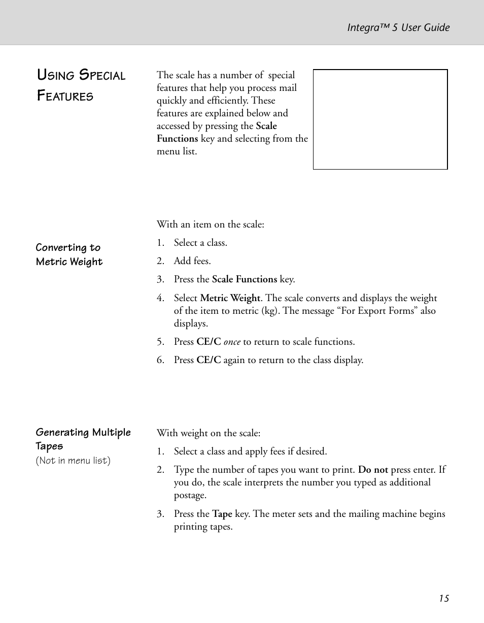 Pitney Bowes INTEGRA N500 User Manual | Page 19 / 29