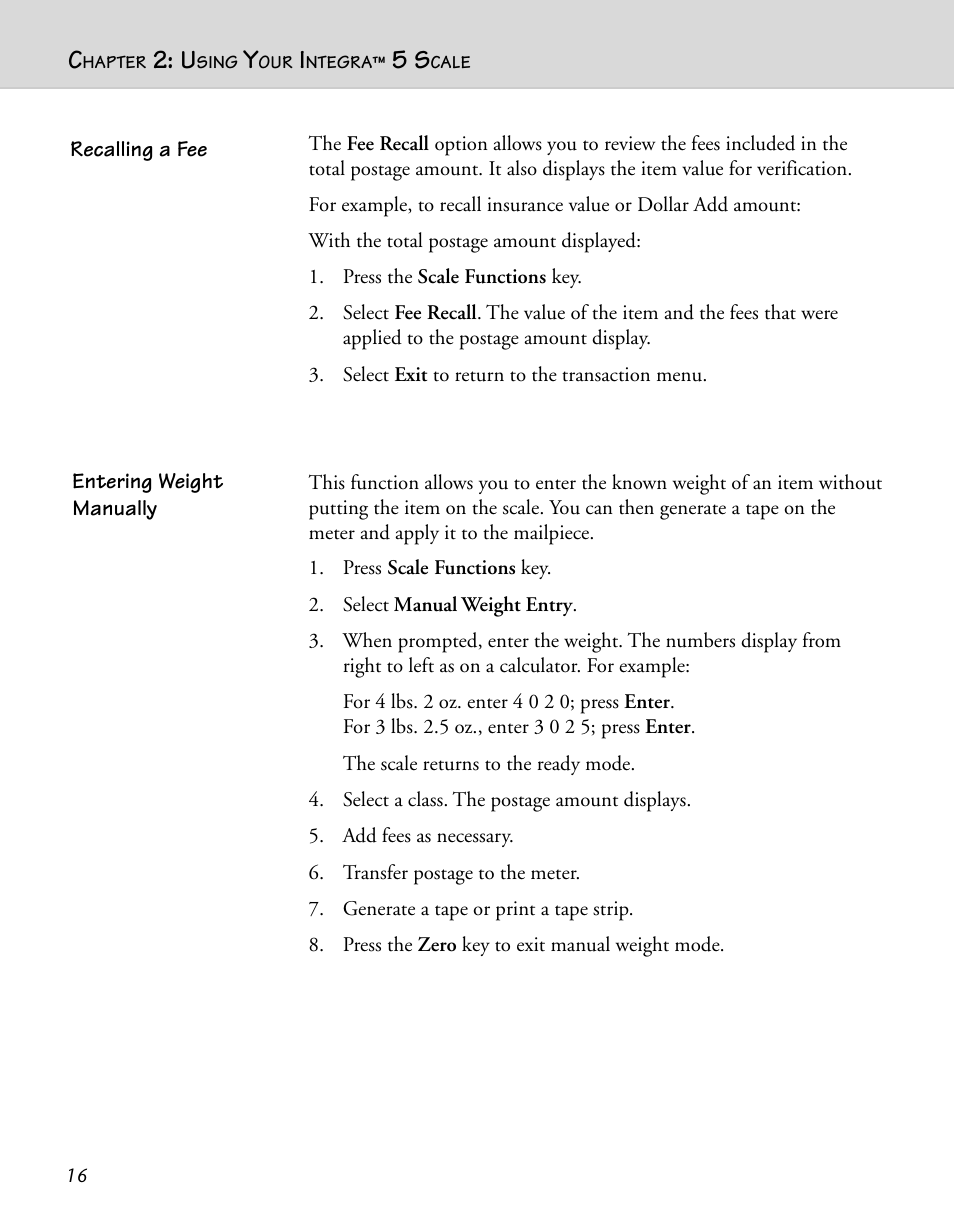 Pitney Bowes INTEGRA N500 User Manual | Page 20 / 29