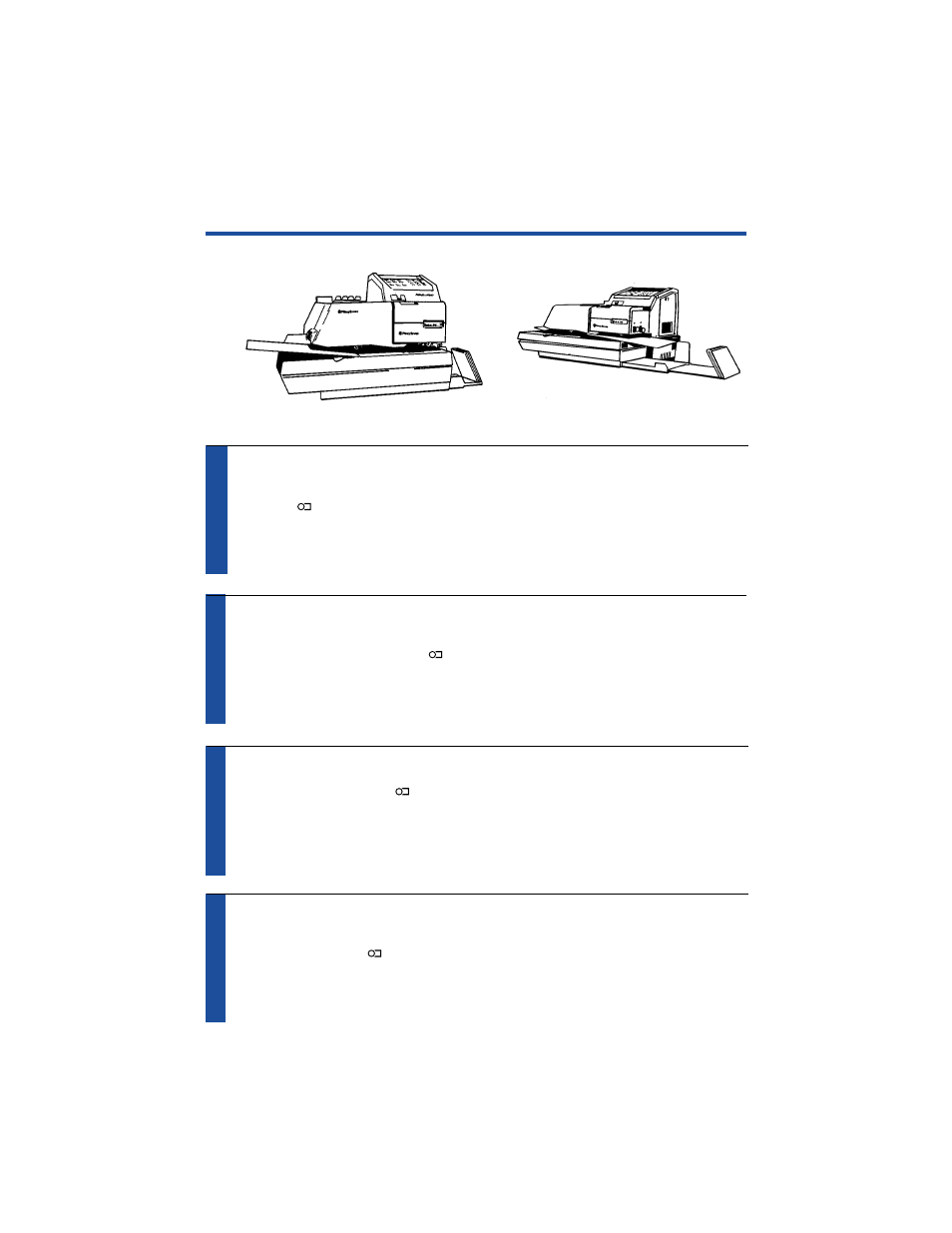Printing postage without sealing, Operation betrieb, Fonctionnement funcionamiento | Pitney Bowes E502 User Manual | Page 16 / 37