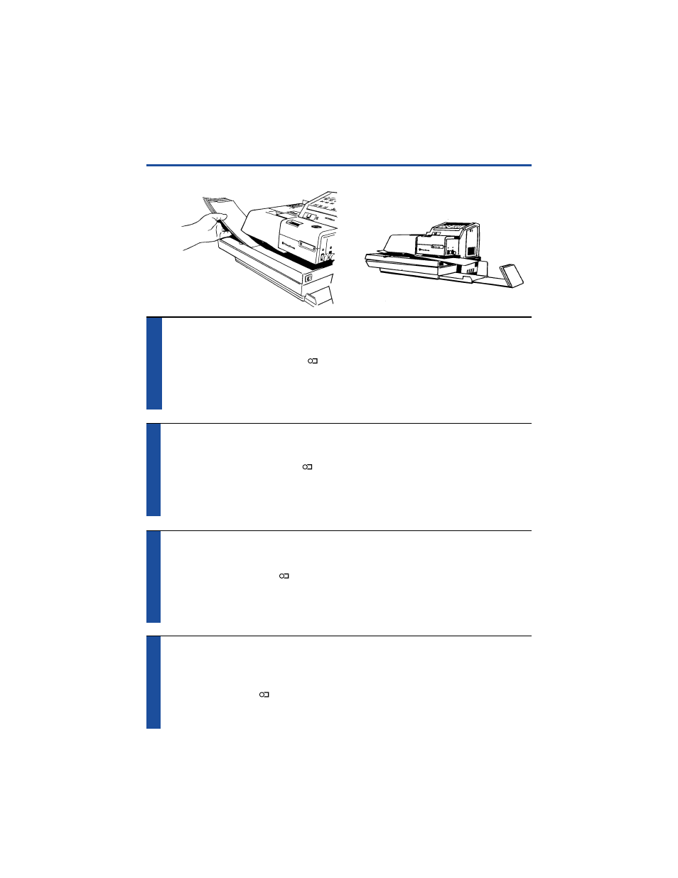 Quick feeding when printing without sealing, Operation betrieb, Fonctionnement funcionamiento | Pitney Bowes E502 User Manual | Page 17 / 37