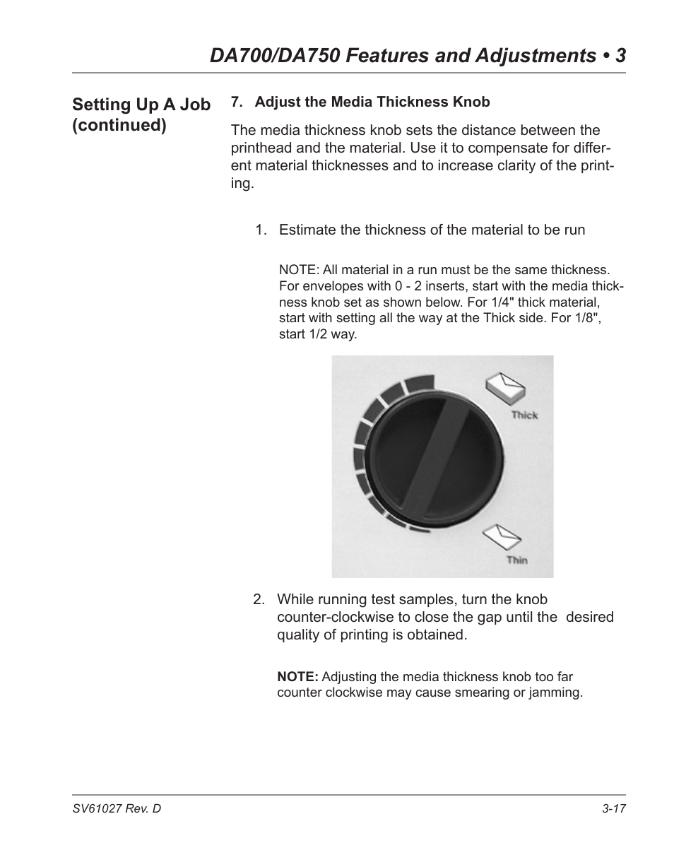 Setting up a job (continued) | Pitney Bowes ADDRESSRIGHT DA700 User Manual | Page 45 / 140