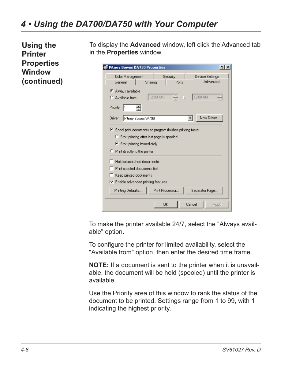 Pitney Bowes ADDRESSRIGHT DA700 User Manual | Page 58 / 140