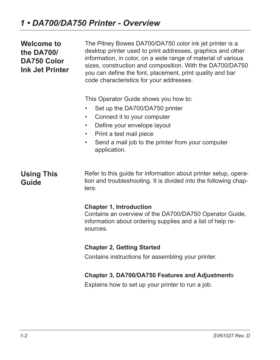 Pitney Bowes ADDRESSRIGHT DA700 User Manual | Page 8 / 140