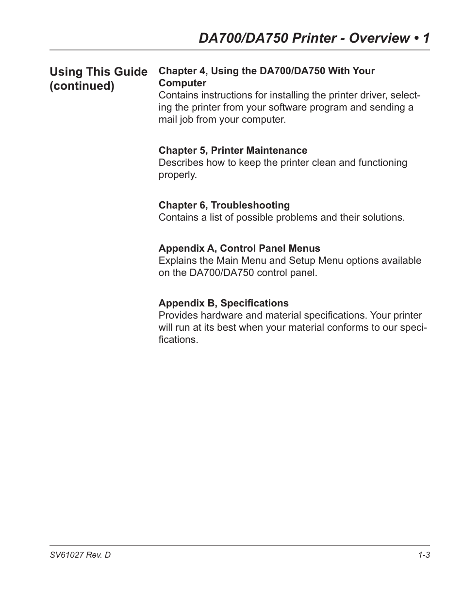 Using this guide (continued) | Pitney Bowes ADDRESSRIGHT DA700 User Manual | Page 9 / 140