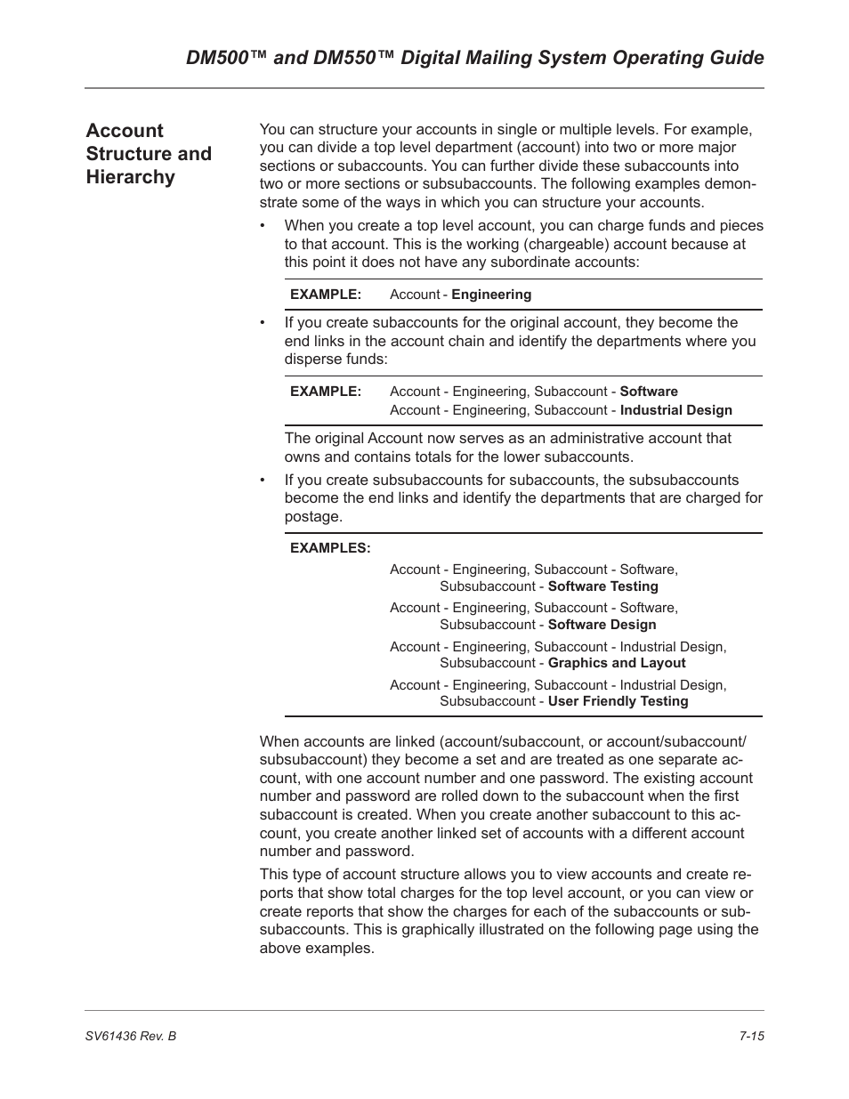 Pitney Bowes DM550 User Manual | Page 121 / 208