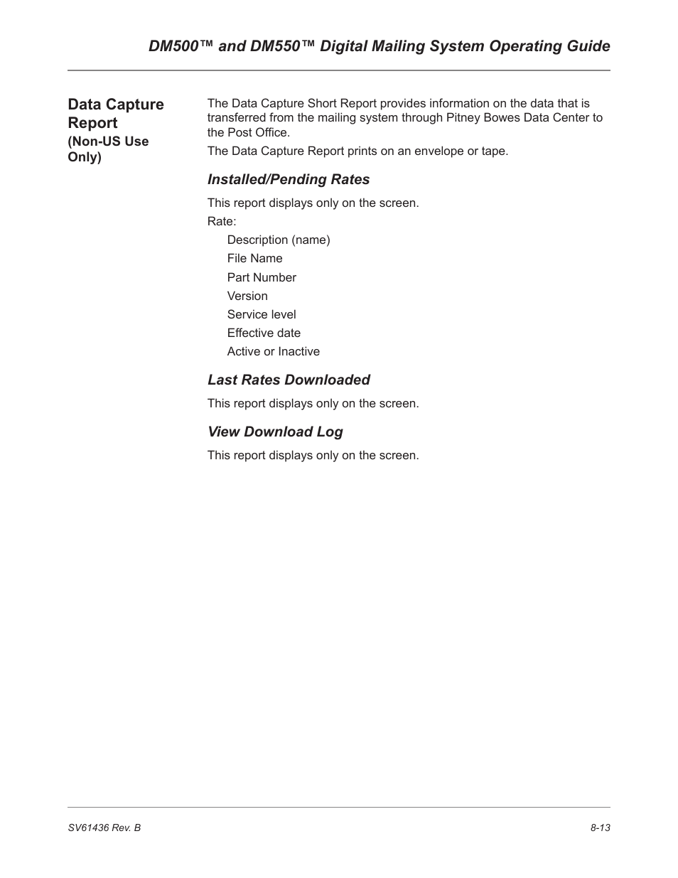 Pitney Bowes DM550 User Manual | Page 135 / 208