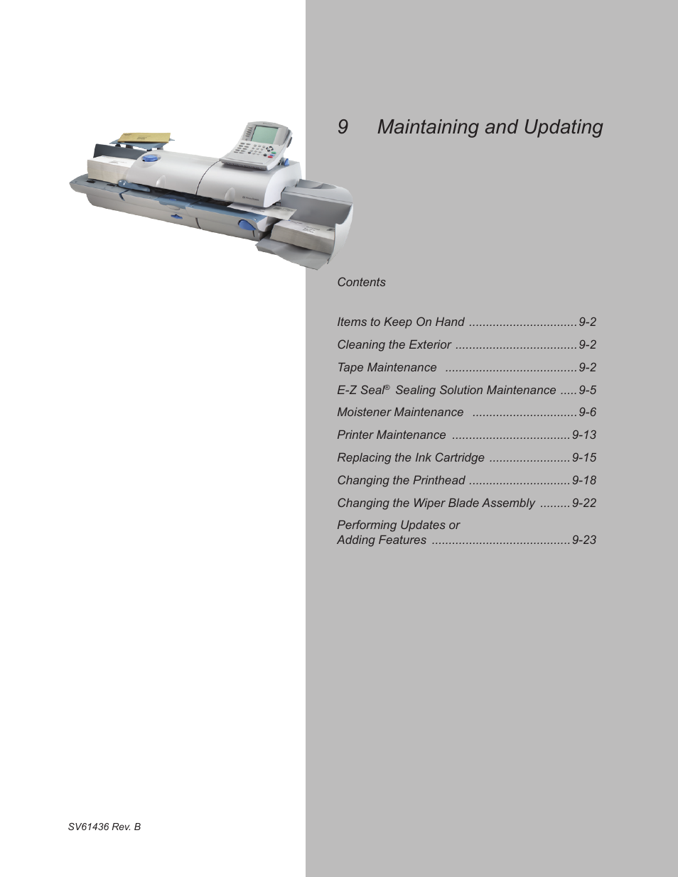 Maintainin� and updatin | Pitney Bowes DM550 User Manual | Page 137 / 208