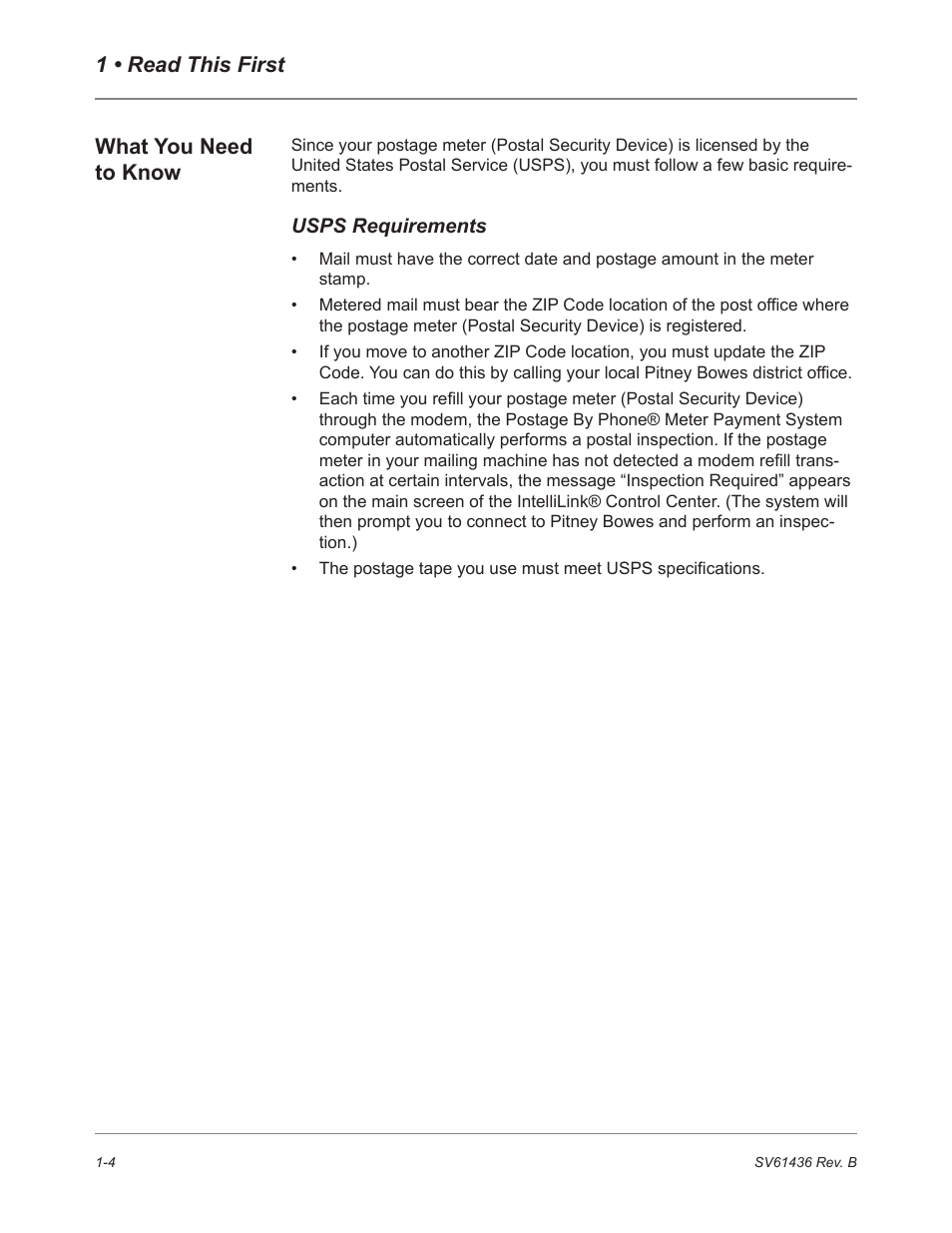 1 • read this first what you need to know | Pitney Bowes DM550 User Manual | Page 14 / 208