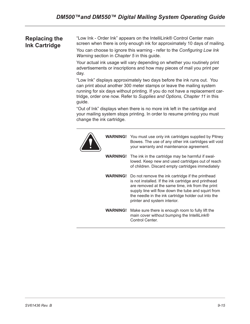 Pitney Bowes DM550 User Manual | Page 151 / 208