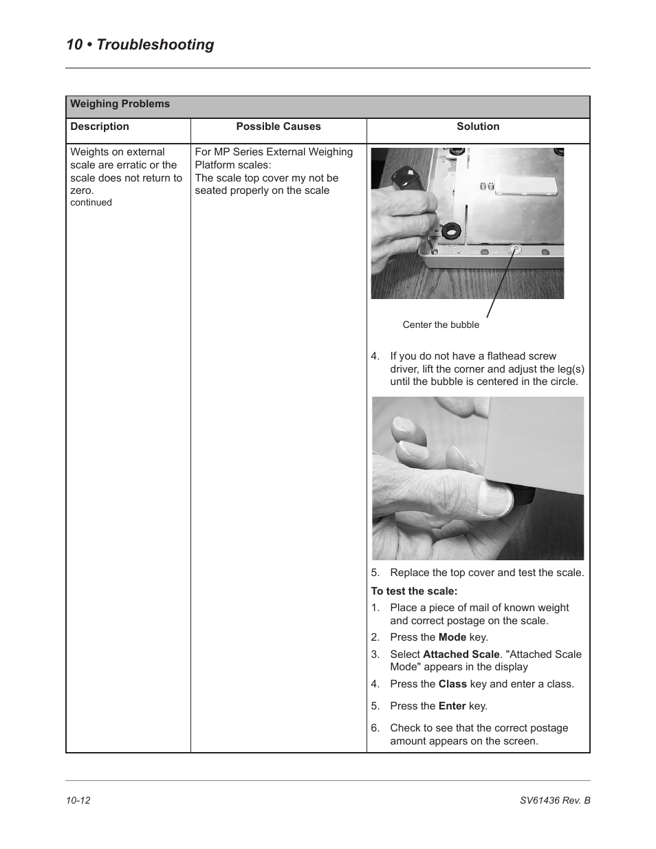 10 • troubleshooting | Pitney Bowes DM550 User Manual | Page 172 / 208
