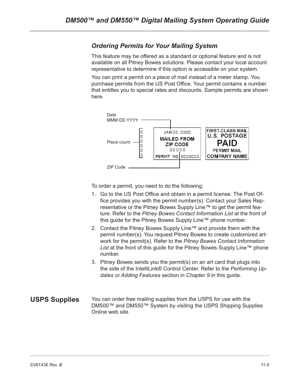 Pitney Bowes DM550 User Manual | Page 177 / 208