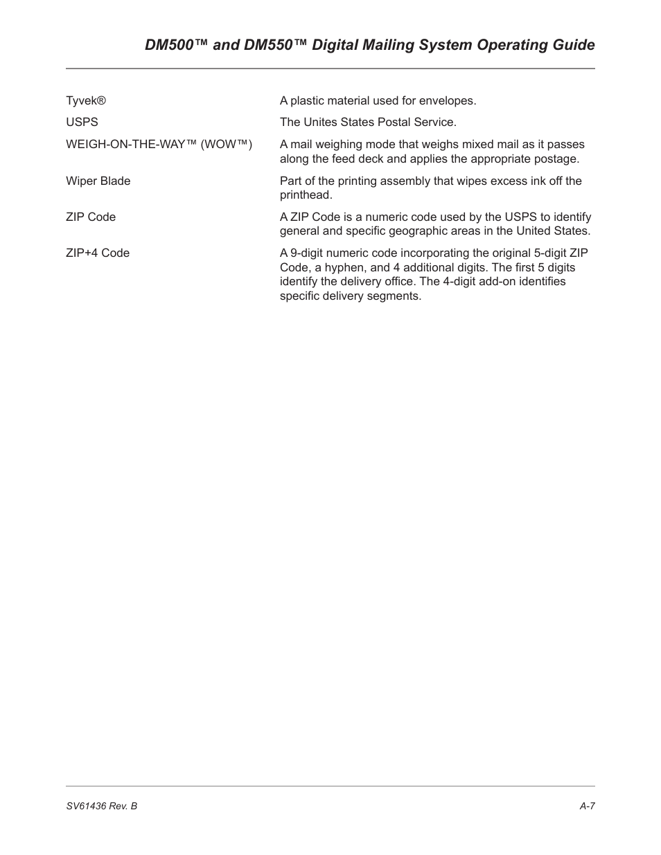 Pitney Bowes DM550 User Manual | Page 185 / 208