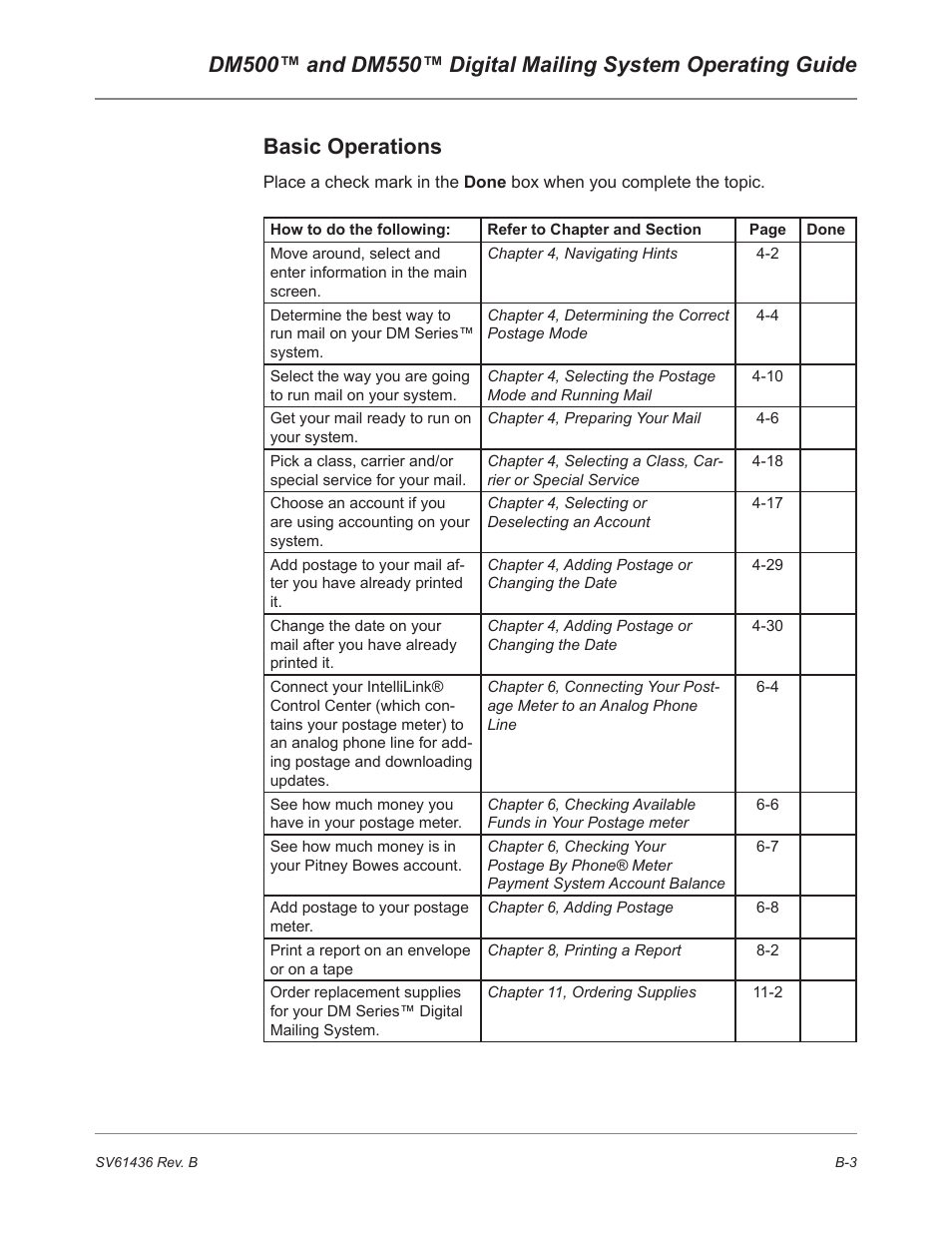 Pitney Bowes DM550 User Manual | Page 189 / 208