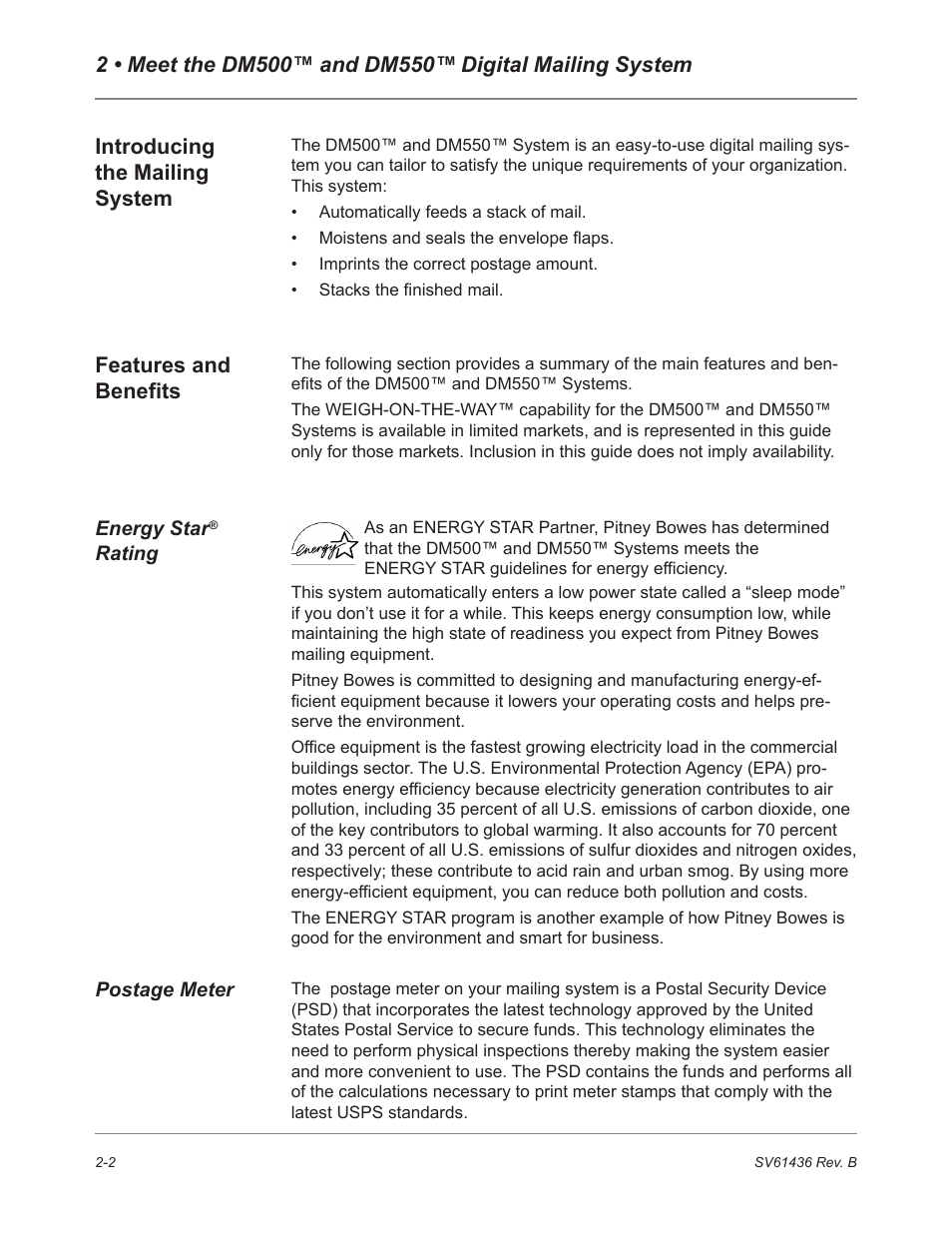 Pitney Bowes DM550 User Manual | Page 20 / 208