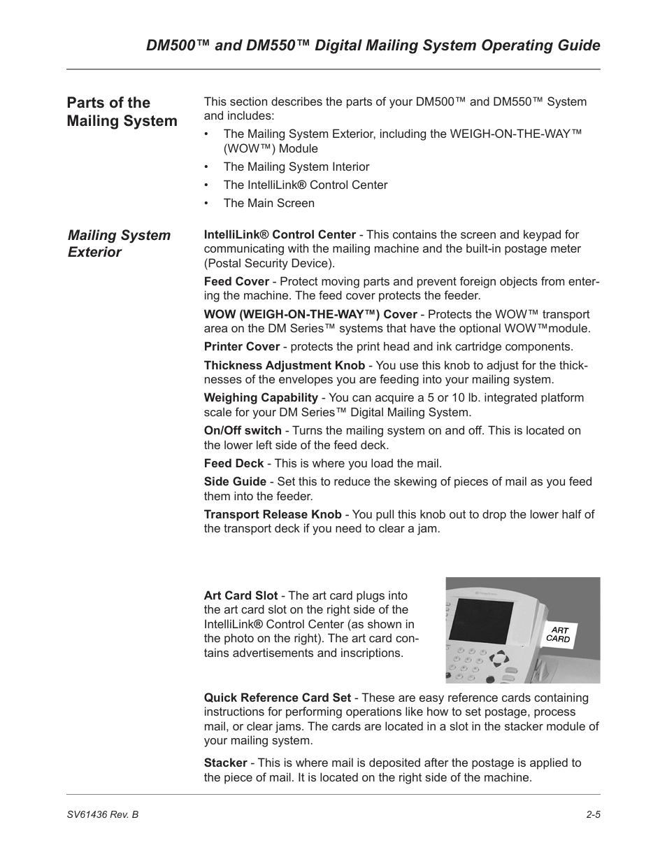 Pitney Bowes DM550 User Manual | Page 23 / 208