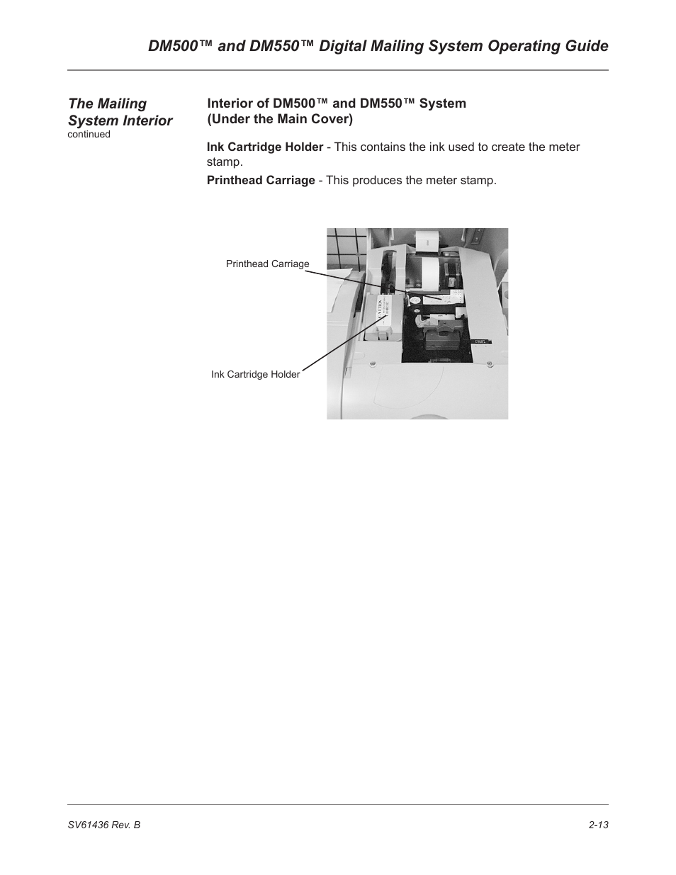 Pitney Bowes DM550 User Manual | Page 31 / 208