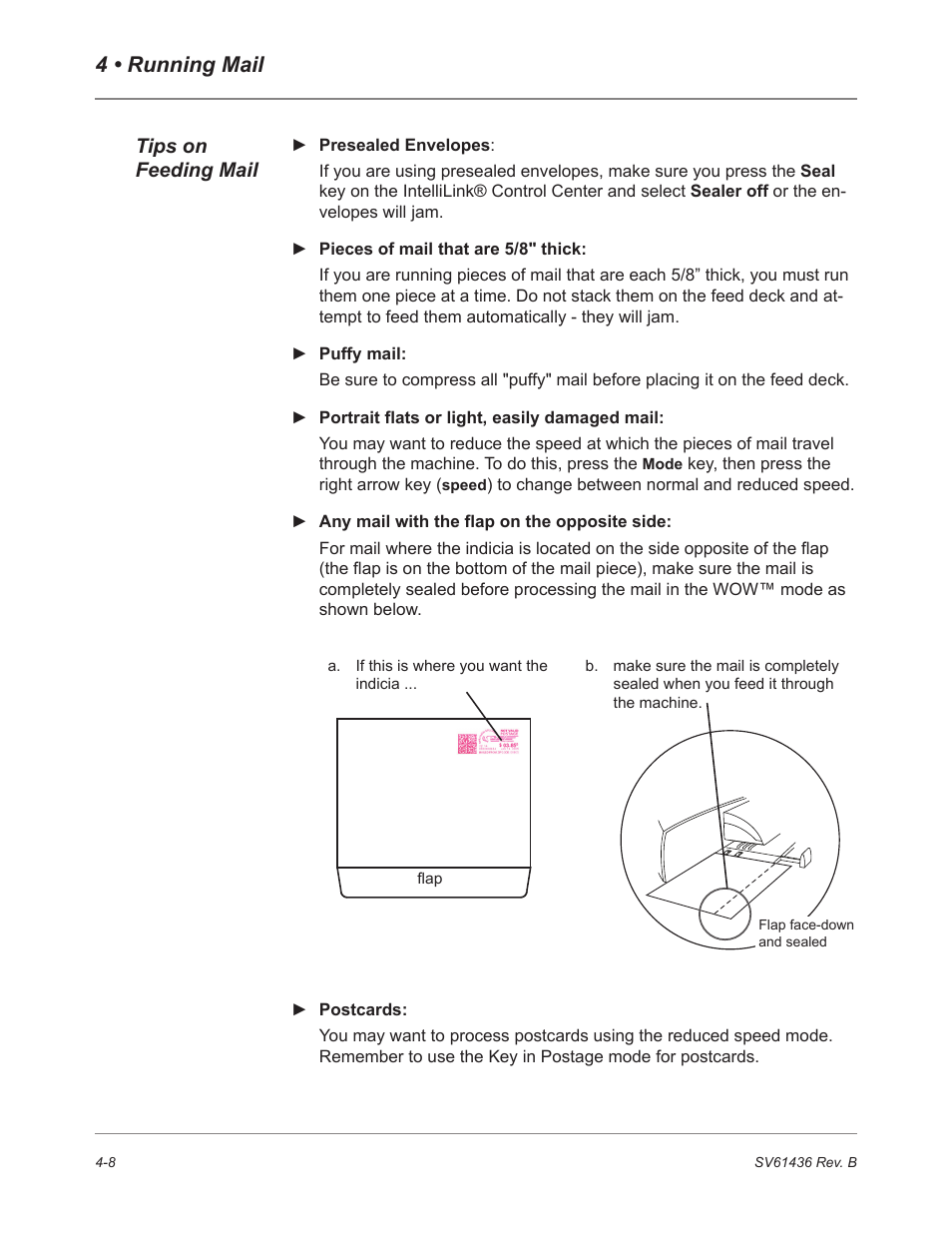 4 • running mail | Pitney Bowes DM550 User Manual | Page 46 / 208