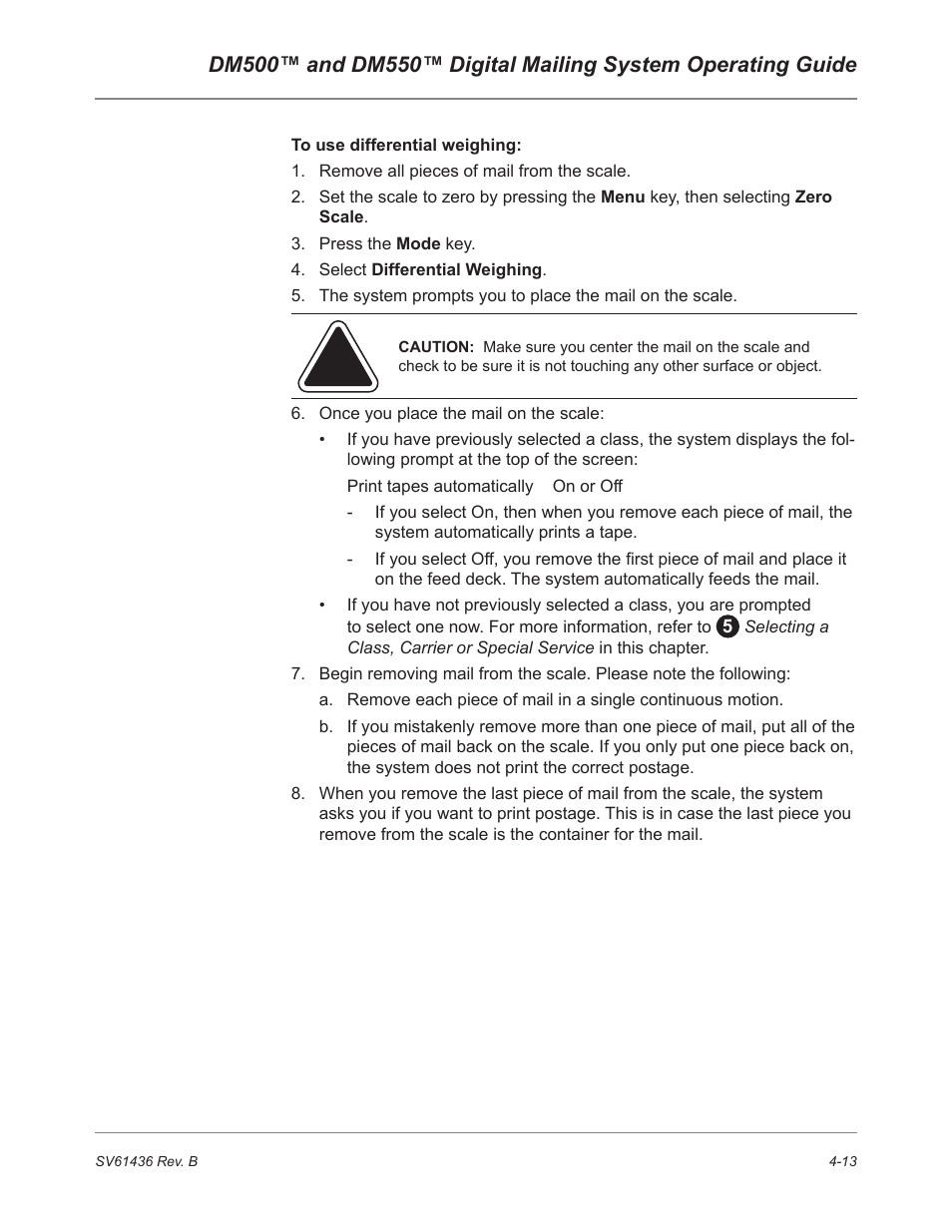 Pitney Bowes DM550 User Manual | Page 51 / 208