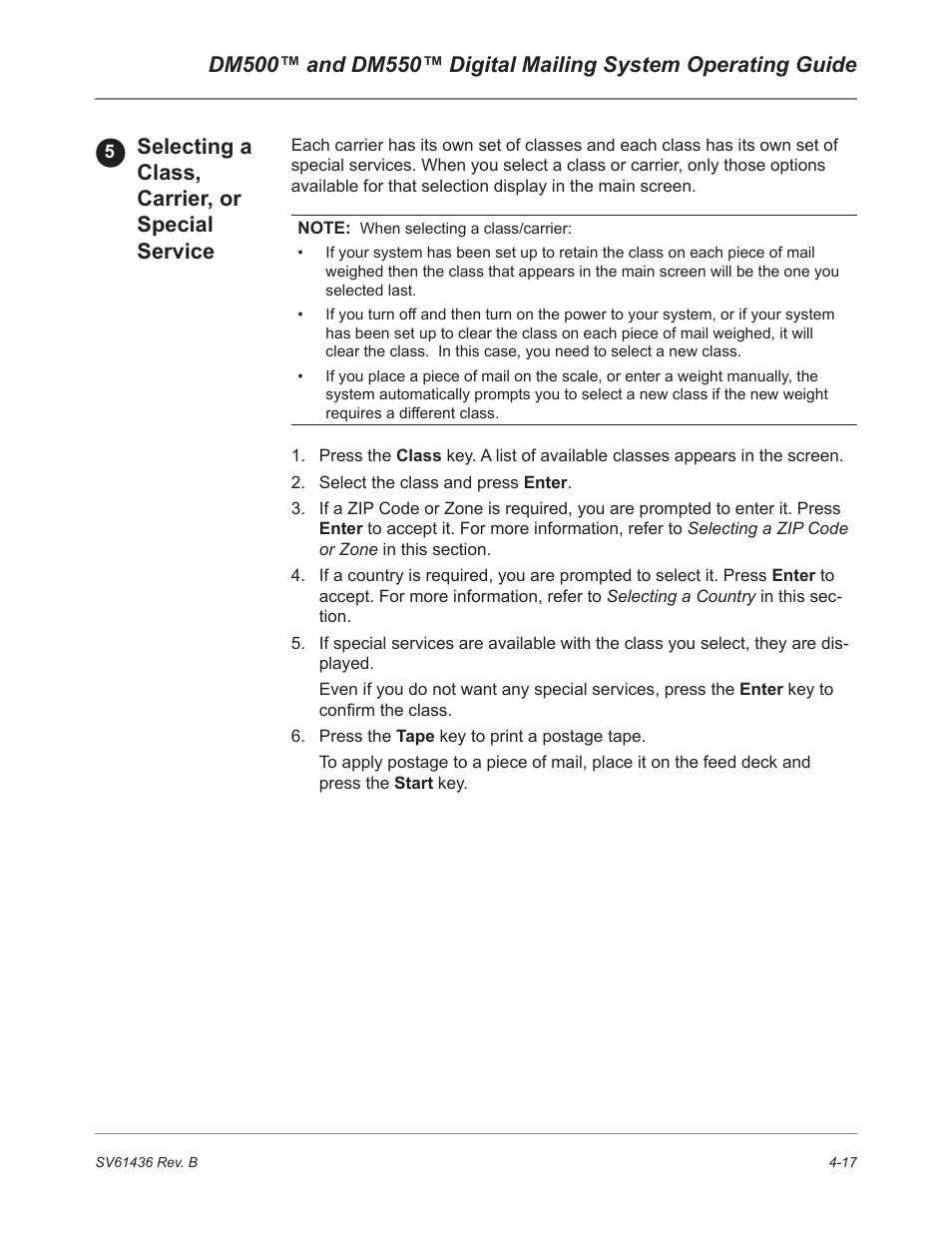 Pitney Bowes DM550 User Manual | Page 55 / 208