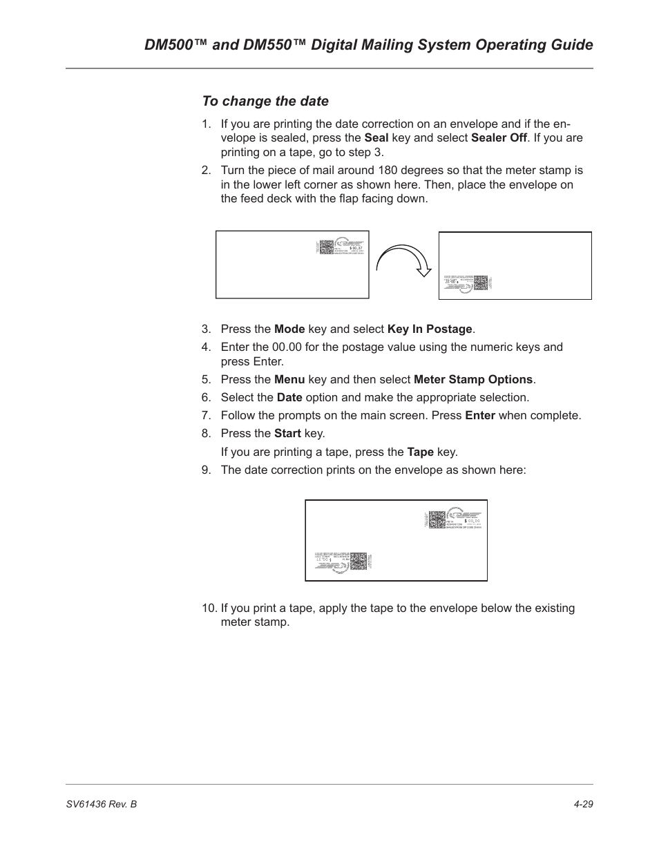 Pitney Bowes DM550 User Manual | Page 67 / 208