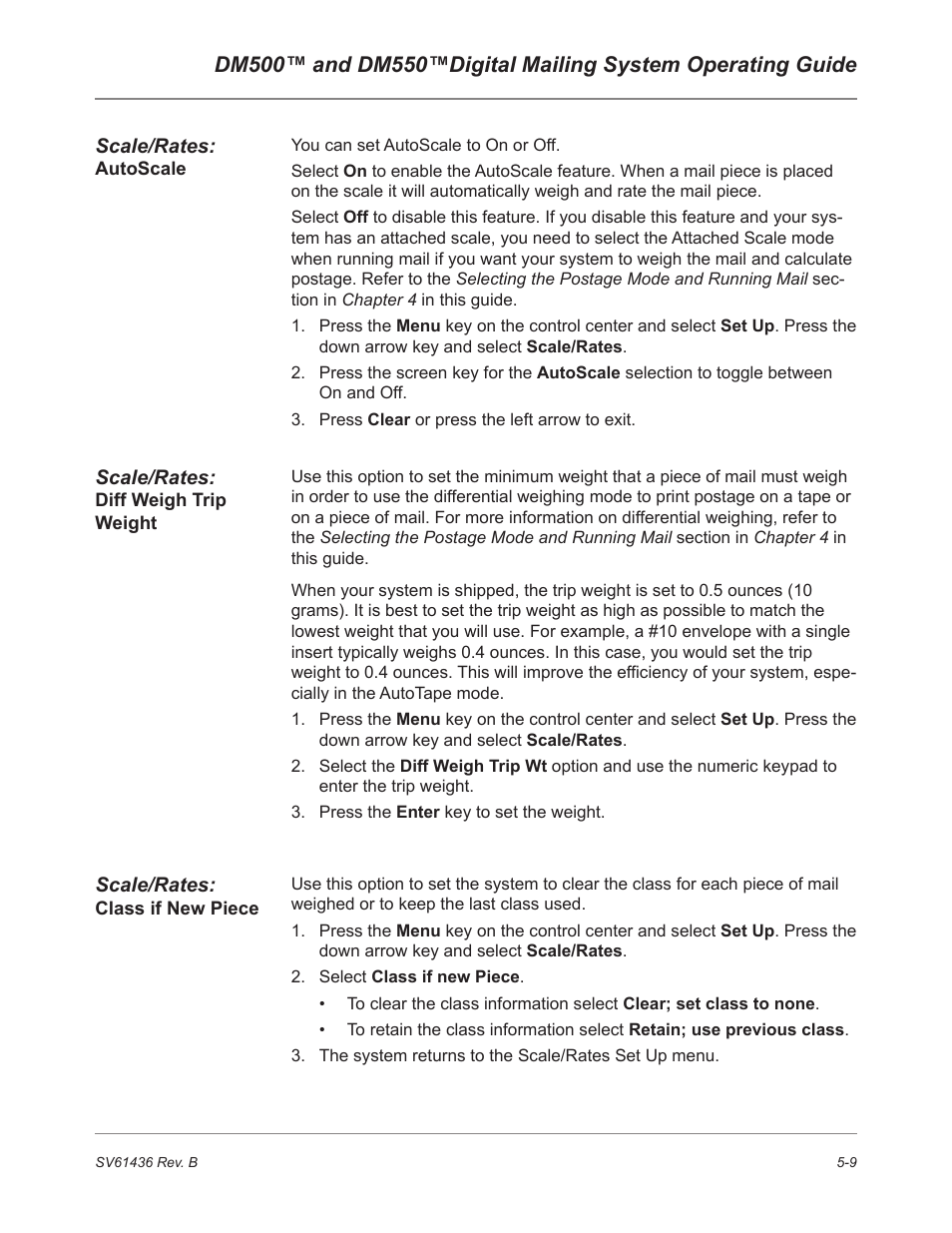 Pitney Bowes DM550 User Manual | Page 77 / 208