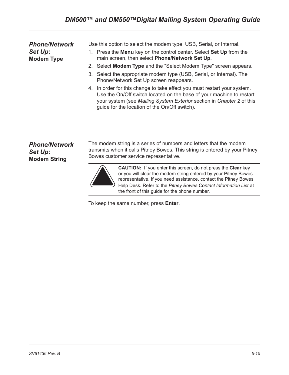 Pitney Bowes DM550 User Manual | Page 83 / 208